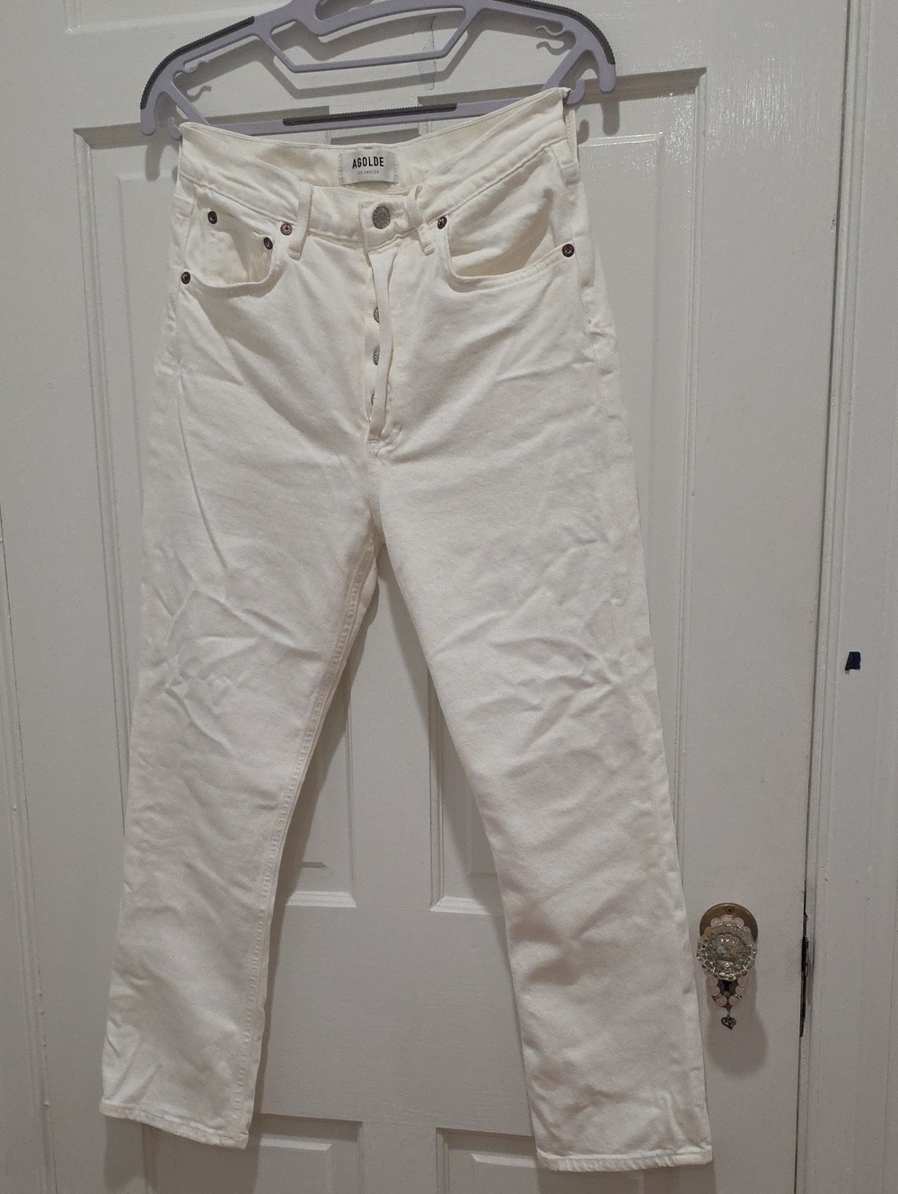 Agolde High-Rise Straight Jeans. Size 26 . 25" Inseam.